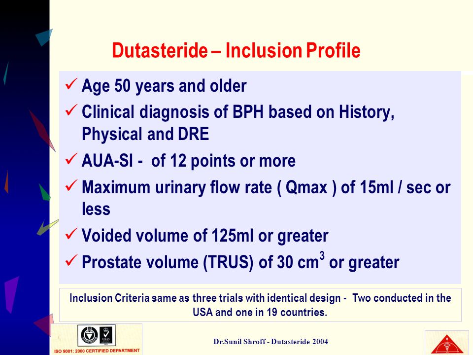 avodart prostate clinical trials